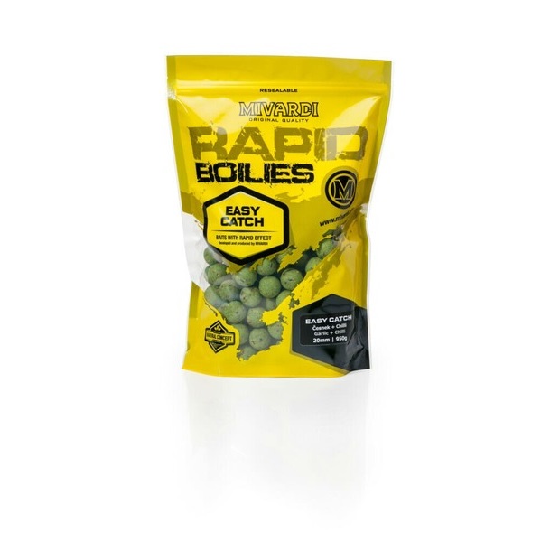 Boilie Mivardi Rapid Easy Catch - Garlic + Chilli 3300g