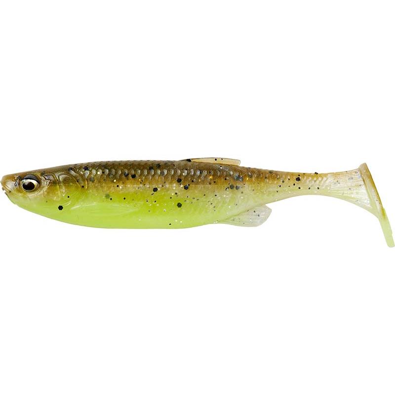 Silikonska Vaba Savage Gear Fat Minnow T-Tail 13cm / 20g - Green Pearl Yellow - 5kos